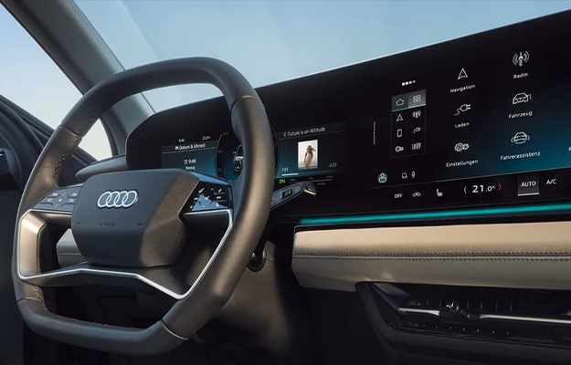 Detailaufnahme Lenkrad Audi Q8