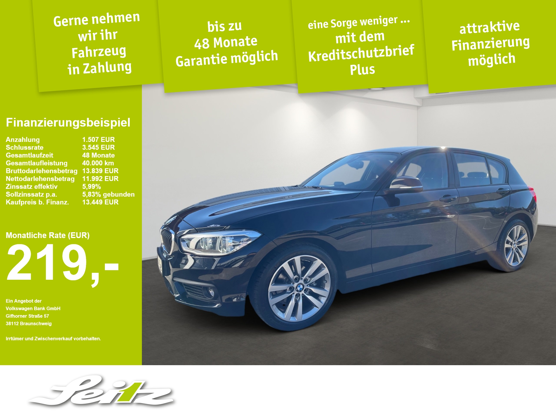 BMW 1 Limousine 5-trg. 118 i Advantage
