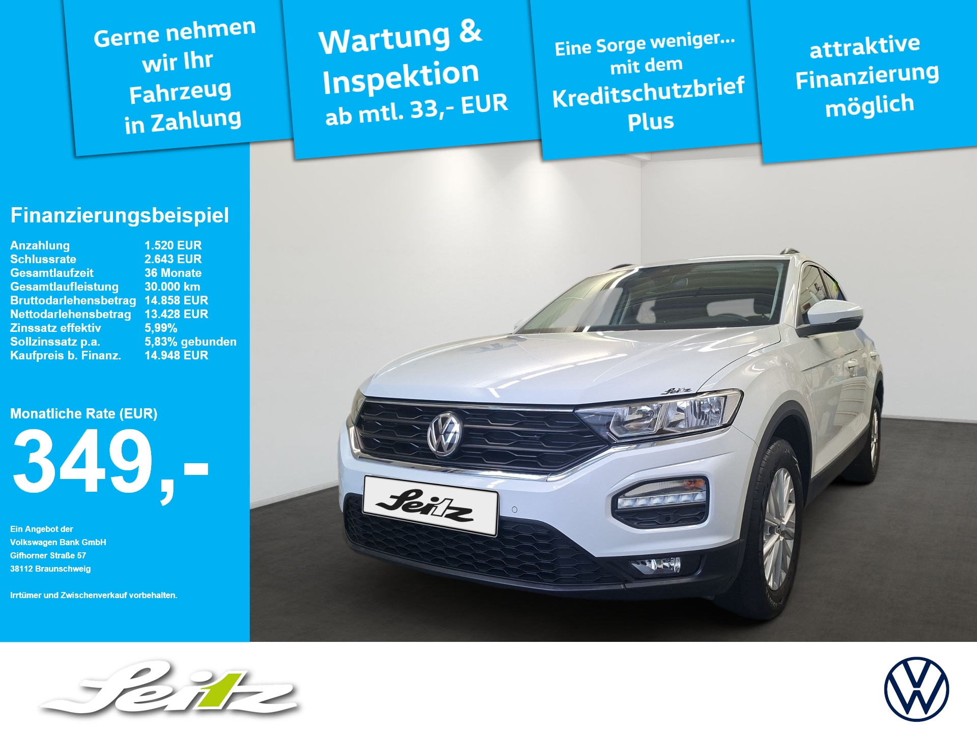 Volkswagen T-Roc 1.0 TSI *AHK*NAVI*PARKSENSOR*LED*